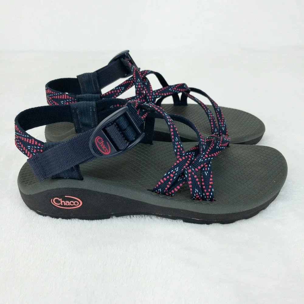 Chaco Z/Cloud Sandals Womens Size 6 Blue Strappy Toe Loop Hiking Shoes